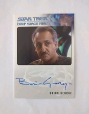 Star Trek Connections Deep Space Nine Autograph Brian George / Richard Bashir EL