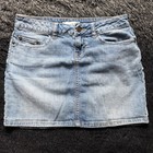 BP. Light Blue Denim Miniskirt Cotton Stretch Pockets Great Condition Size 3 XS — photo 1