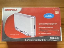 CompUSA Vintage 3.5" External Hard Drive Enclosure USB 2.0 Sealed Package NEW