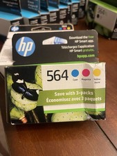 HP 564 Cyan/Magenta/Yellow Standard Yield Ink Cartridge 3-Pack EXP 01/2026