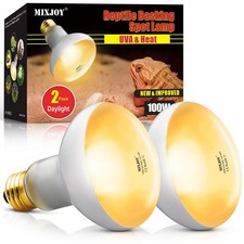 100W Reptile Heat Lamp Bulbs, 2Pack Heat Lamp Bulbs for Reptiles Basking Bulb...