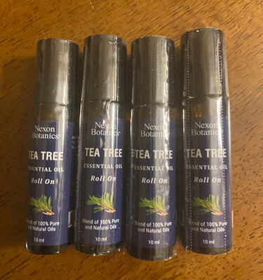 4x Nexon Botanics Tea Tree Roll On Essential Oil 10ml Sealed 12/31/2027