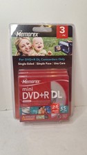 Memorex 3pk Mini DVD R DL Discs 2.6GB Double Capacity 55min Video