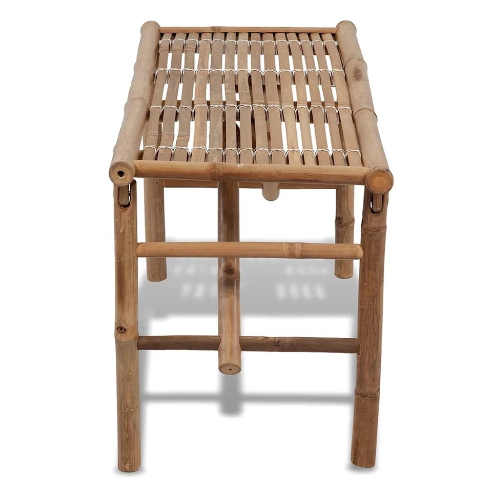 Banc pliable en bambou Banc de jardin Meuble pour parc terrasse balcon vidaXL - Photo 3/4