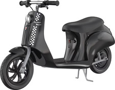 Kids 24V Razor Retro Euro-Style Battery-Powered Electric Scooter, Ages 8 , Black