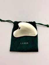 Authentic La Mer Gold Stainless Steel Gua Sha Facial Massage Sculpting Tool New