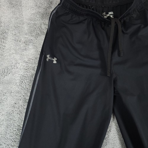 Pantaloni Under Armour Track Uomo M Nero UA ColdGear Rete Tasche Gamba Dritta - Foto 4 di 13