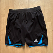 ERIMA Sportshorts Herren/Jungen kurz schwarz/blau Gr. L mit elastischem Bund