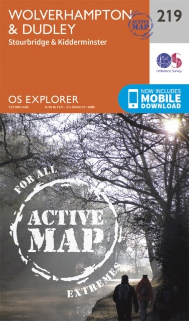 Ordnance Survey Explorer Active 219 Wolverhampton & Dudley Map With Digital Version Orange - Image 3