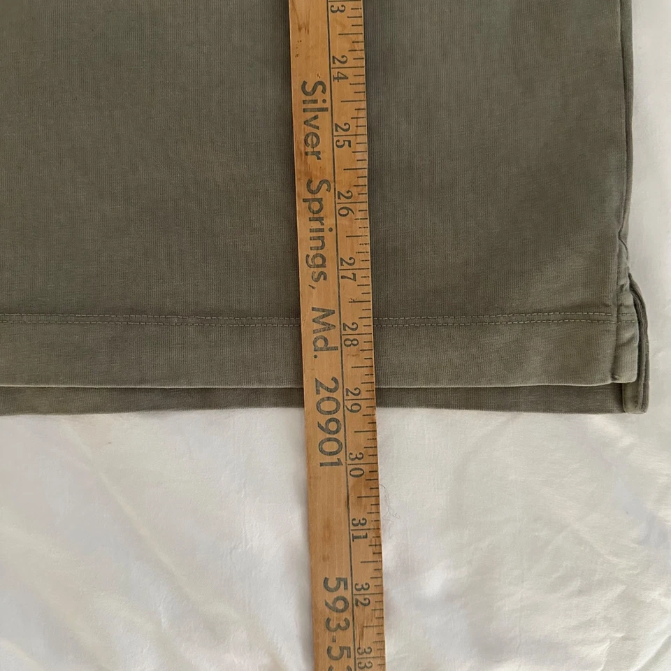 Banana Republic Supima 棉长袖 Polo 衫男式中号高橄榄色 — 第 3/4 张图片