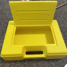 K'NEX Carrying Case Only Plastic Yellow Empty Box 1997 EUC Latches Great