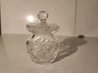 Vintage Waterford Crystal 4" Honey Mustard Jam Jelly Condiment Pot. Excellent