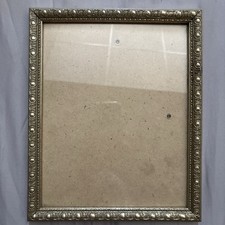 Vintage Gilt Gold Picture Frame 8x10 Ornate Beaded Border Easel Back