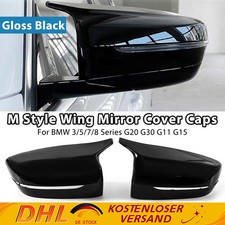 Paar Gl�nzend Schwarz Spiegelkappen Spiegel Geh�use f�r BMW 3er G20 G21 G30 DE