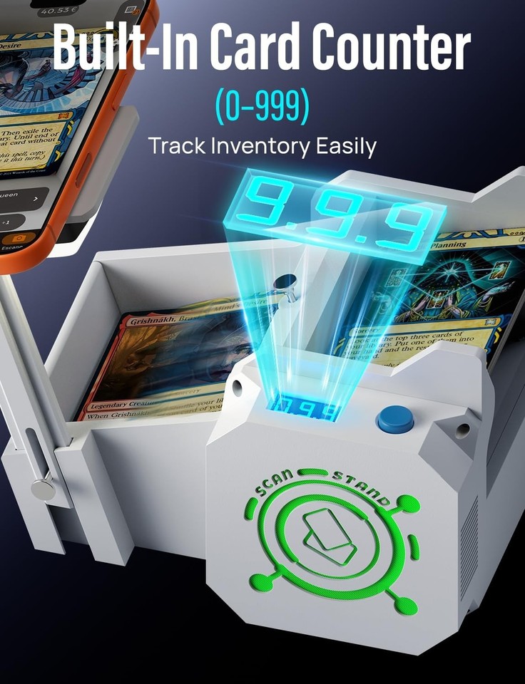 Tcg Scanner Box Automatic Card Scanner Stand for MTG/TCG/Trading Card with Adjustable ...