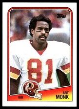 Art Monk 1988 Topps #12 Washington Redskins NFL READ FREE SHIPPING AutographDen