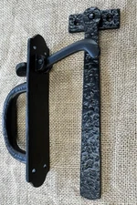 Wrought Iron Thumb Latch Set Authentic Hand Made Door Hardware 7"