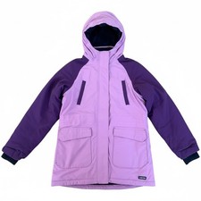 Lands End Girls Squall Jacket Purple Waterproof Snow Ski Coat Size L 14