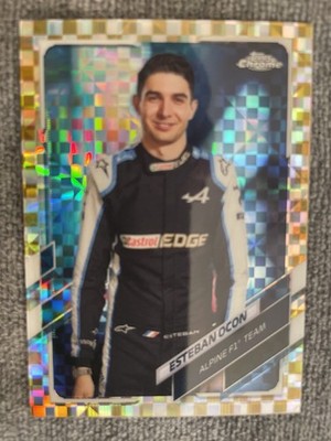 2021 Topps Chrome Esteban Ocon Portrait Gold Checker /50 #10 Alpine 
