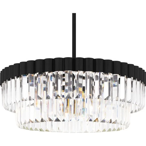 Quoizel QP6742 Starlight 4 Light 19"W Crystal Pendant - Black - Picture 2 of 9