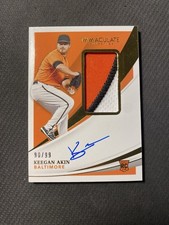 Keegan Akin 2021 Immaculate Collection Rookie Auto SP /99 Chunky Orioles Patch