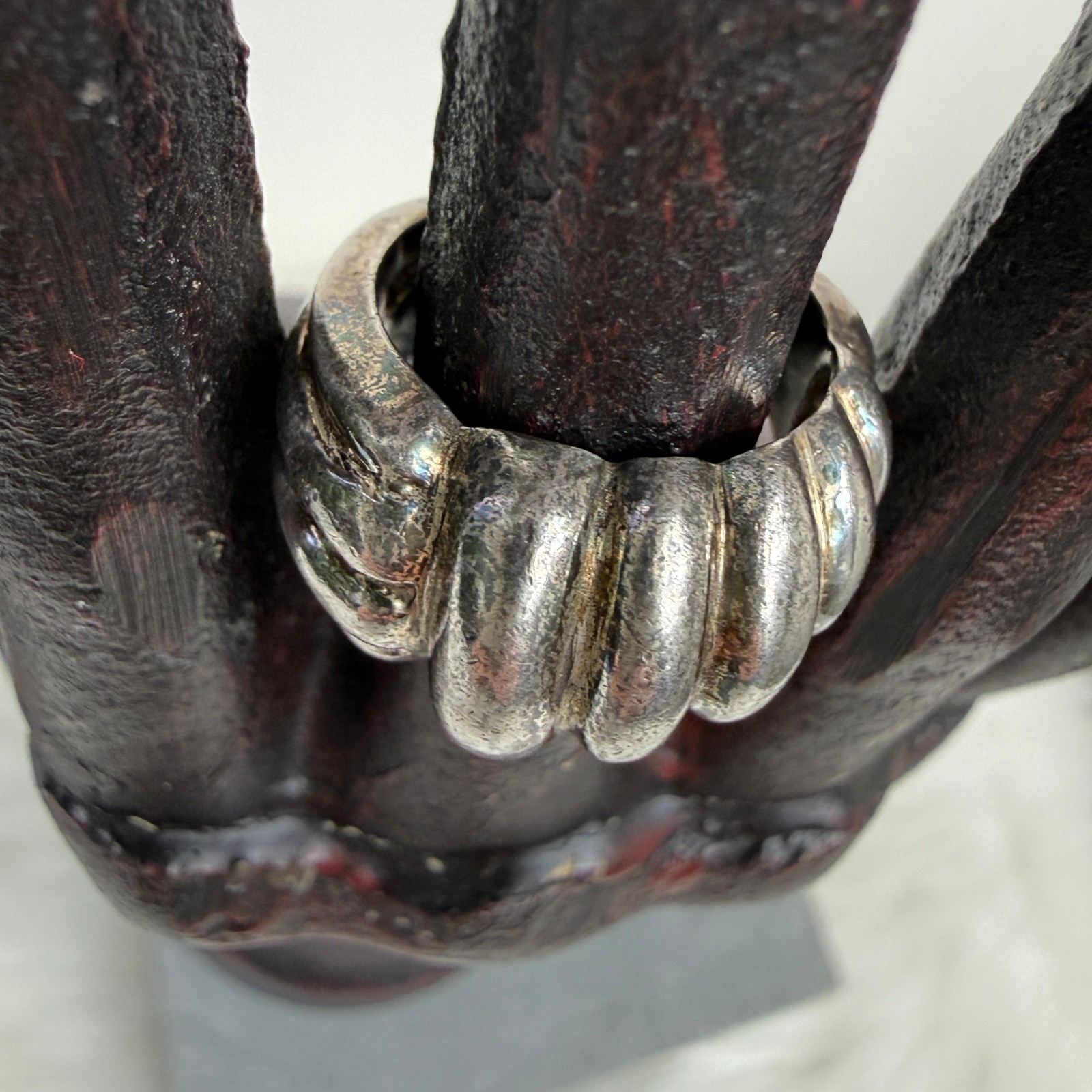 Sterling Silver Chunky Statement Ring Size 6 925 … - image 3