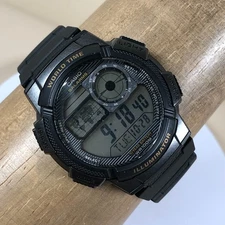 Casio Illuminator Men AE-1000W Sport Rubber Quartz Digital 44mm Watch 7 3/4"