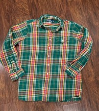 Vintage 90s POLO Ralph Lauren Outfitters Heavyweight Plaid Flannel Shirt M 92 94