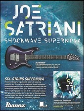 Joe Satriani Shockwave Supernova Ibanez JS series JS2450MCP guitar 8 x 11 ad