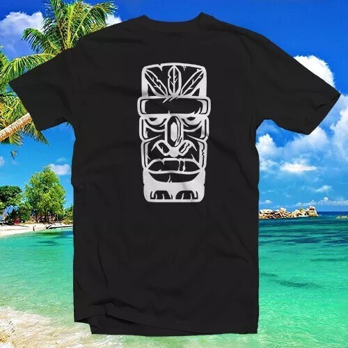 Tiki #2 COTTON T-SHIRT Polynesian Melanesian Micronesian pounamu kiʻi Hawaii - Picture 14 of 16