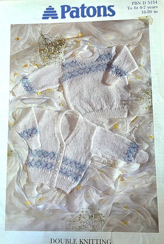 Strickanleitung für Baby & Kinder Strickjacke & Pullover in DK Wollpatons 5154