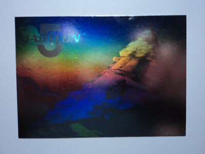 1995 ULTRA BABYLON 5 - HOLOGRAM CARD - ( 5 OF 8 )  RAIDER SHIPS ( FLAWED )