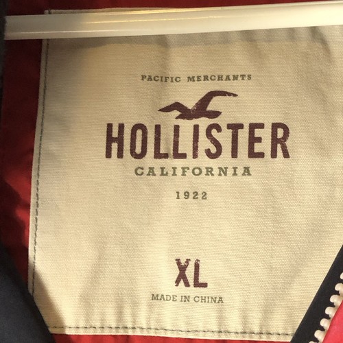 Hollister Men’s Full Size Jacket Size XL Long Sleeves Red READ* - Picture 2 of 8