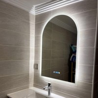 Badezimmer Spiegel Badspiegel Lichtspiegel Mit Beleuchtung Led Uhr Touch Dimmbar