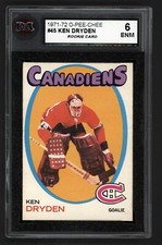 1971-72 OPC #45 KEN DRYDEN ROOKIE CARD  KSA 6 ENM