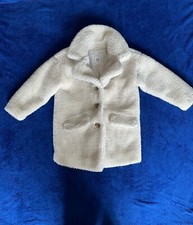 Gap Girls Beige Sherpa Button Coat Size XS