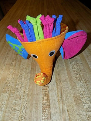 Tiny Love Elephant with Crinkle Sound Ears Plush Trunk Funnel Bright Infant Baby