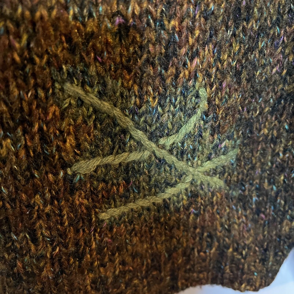 Vintage Dress Barn Turtleneck Sweater Womens Small Fall Leaves Cozy