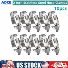 304 Stainless Steel Hose Clamp for 2Inch Pipe  Adjustable Worm Gear Hose Clamps