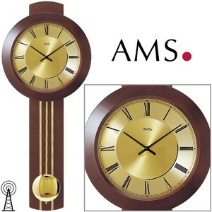 Ams 5132 1 Wanduhr Pendeluhr Funk Massivholz Wohnzimmeruhr Uhr Funkuhr Ebay