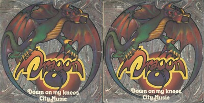 DISCO 45 GIRI DRAGON - CITY MUSIC // DOWN ON MY KNEES