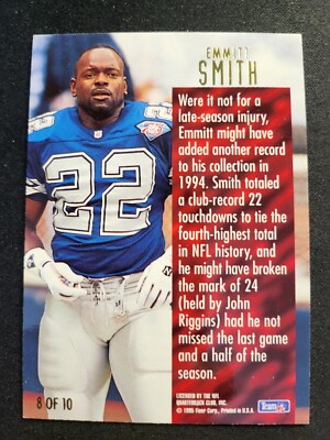 1995 Fleer Ultra Emmitt Smith TD KINGS football card #8 OF 10
