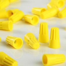  25 Yellow Twist-On Wire Connector Connection nuts 18-12 Gauge Barrel Screw
