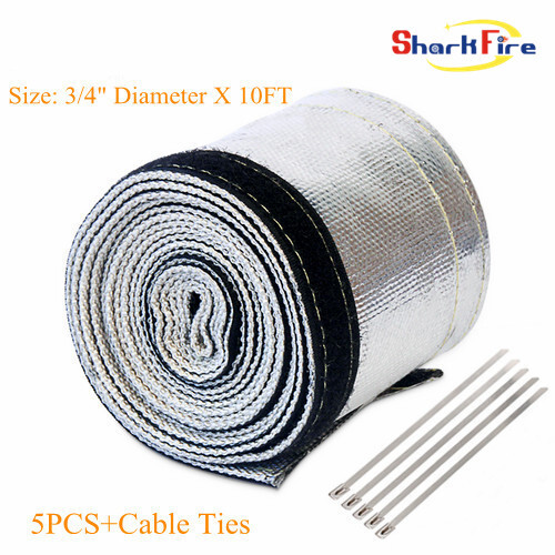 Feat Shield Sleeve Fuel line Heat Shield + Wire Heat Protection Hose Heat Sleeve - Bild 8 von 9