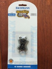Bachmann 44843 N-Scale 45-Degree Crossing E-Z Track Nickel Silver Rails