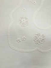 Parure lenzuolo 2 federe lino ricamate fiorellini linen Bedsheet B21 °