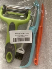 3 Stainless Steel Vegetable & Fruit Peeler Set - Non-Slip Handle Potato Peeler