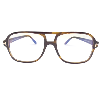 Tom Ford TF 6058 B 056 Coloured Havana 58mm Blue Block New