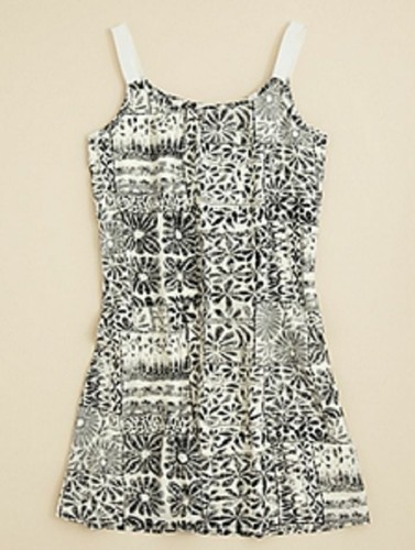 Aqua Girls' Floral Print Dress, Black/White , Size S, MSRP $68. - Picture 3 of 5