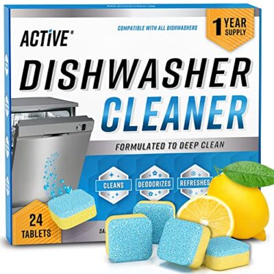 Dishwasher Cleaner And Deodorizer Tablets - 24 Pack Deep Cleaning Descaler Pods